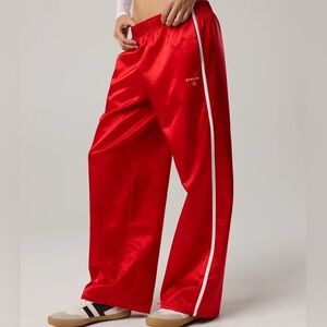 OFFLINE By Aerie You're A Winner Satin Trouser, Red. Large
